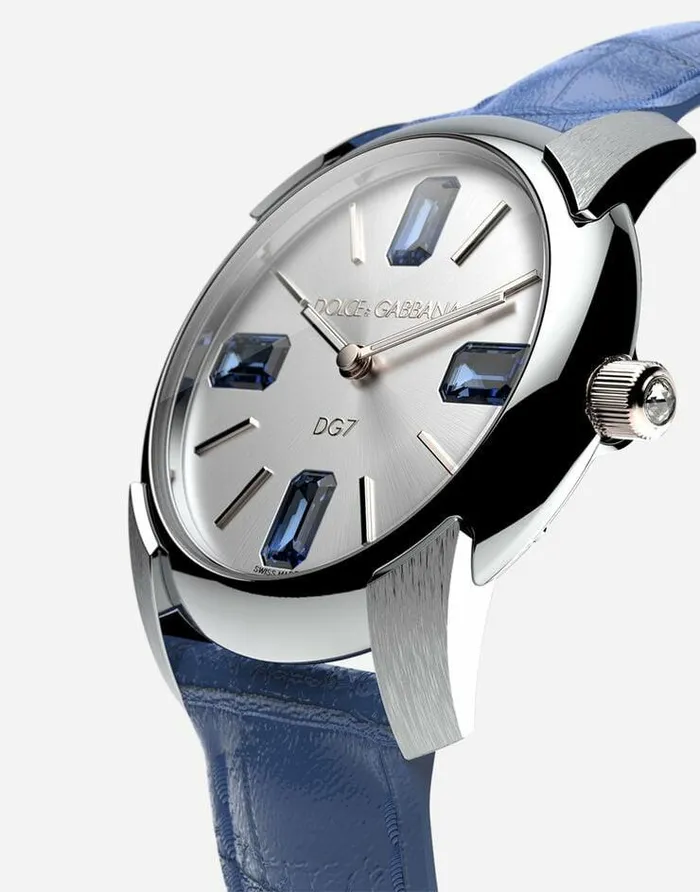 Dolce and Gabbana WatchesandStraps Women Watch With Alligator Strap Azure Dolce and Gabbana WatchesandStraps Women Watch With Alligator Strap Azure