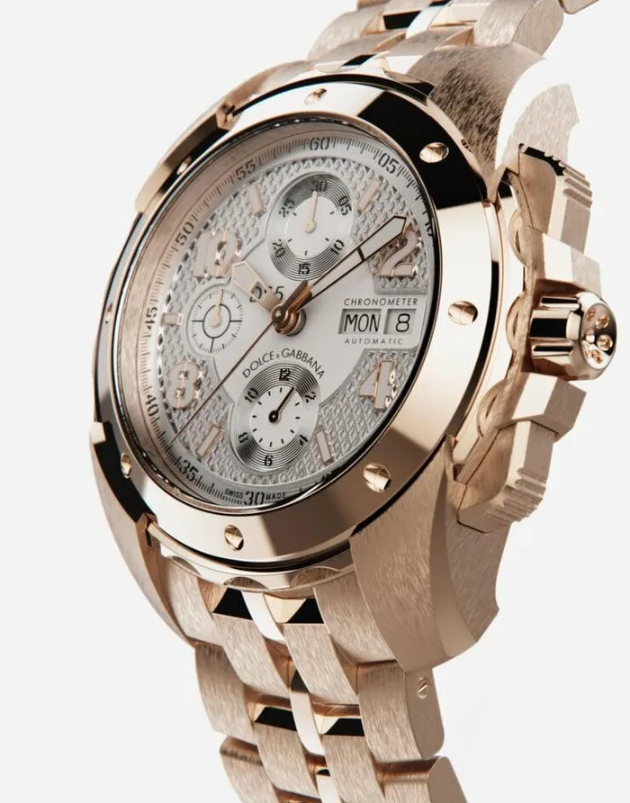 Dolce and Gabbana Watches Men DS5 Watch In Red Gold Gold Dolce and Gabbana Watches Men DS5 Watch In Red Gold Gold