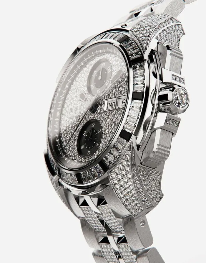 Dolce and Gabbana Watches Men Gold Watch With Diamond Pav White Gold Dolce and Gabbana Watches Men Gold Watch With Diamond Pav White Gold