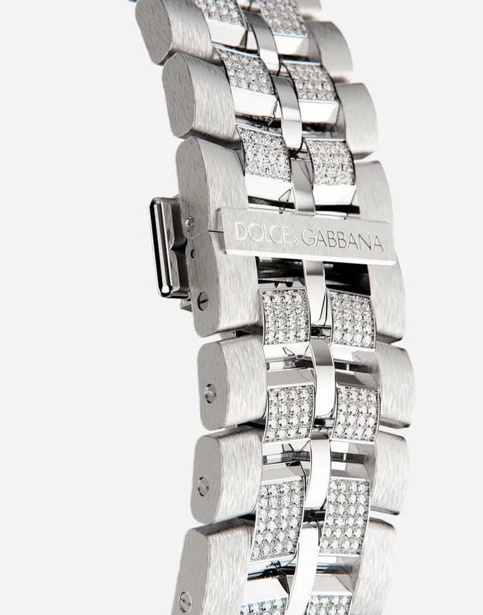 Dolce and Gabbana Watches Men Gold Watch With Diamond Pav White Gold Dolce and Gabbana Watches Men Gold Watch With Diamond Pav White Gold