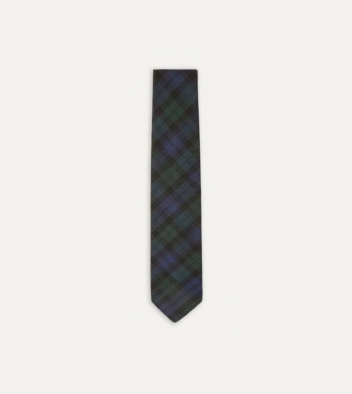 Drake039s Blackwatch Fine Woven Grenadine Silk Hand Rolled Tie 8211 Ties