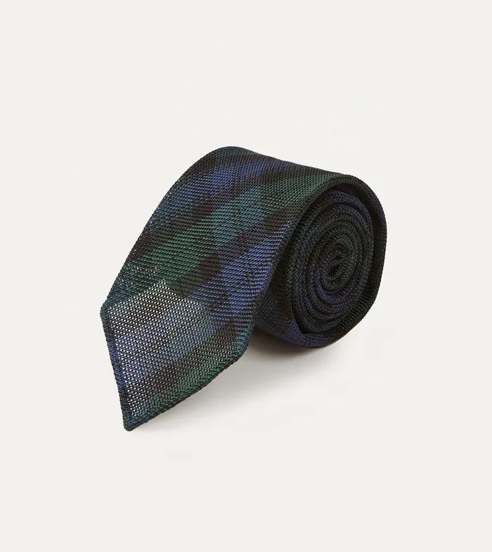 Drake039s Blackwatch Fine Woven Grenadine Silk Hand Rolled Tie 8211 Ties