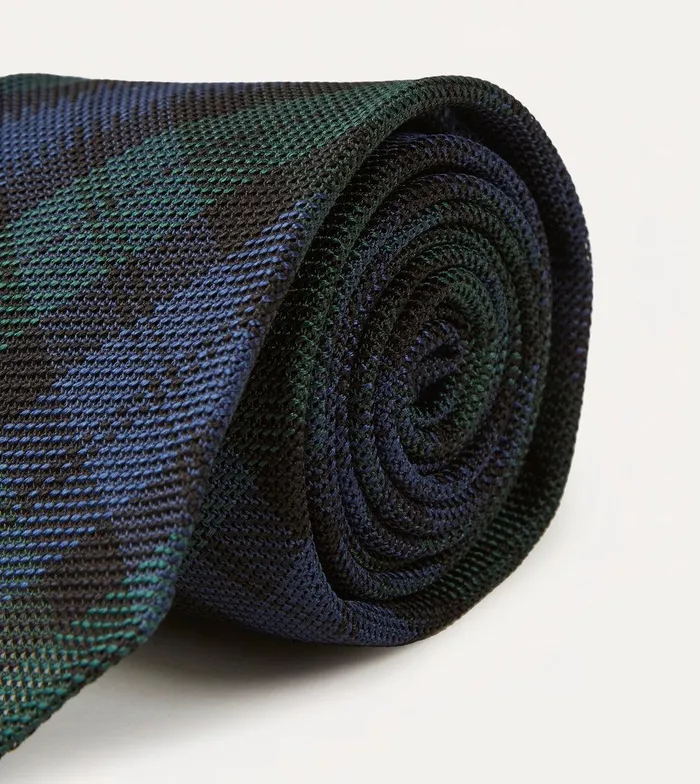 Drake039s Blackwatch Fine Woven Grenadine Silk Hand Rolled Tie 8211 Ties
