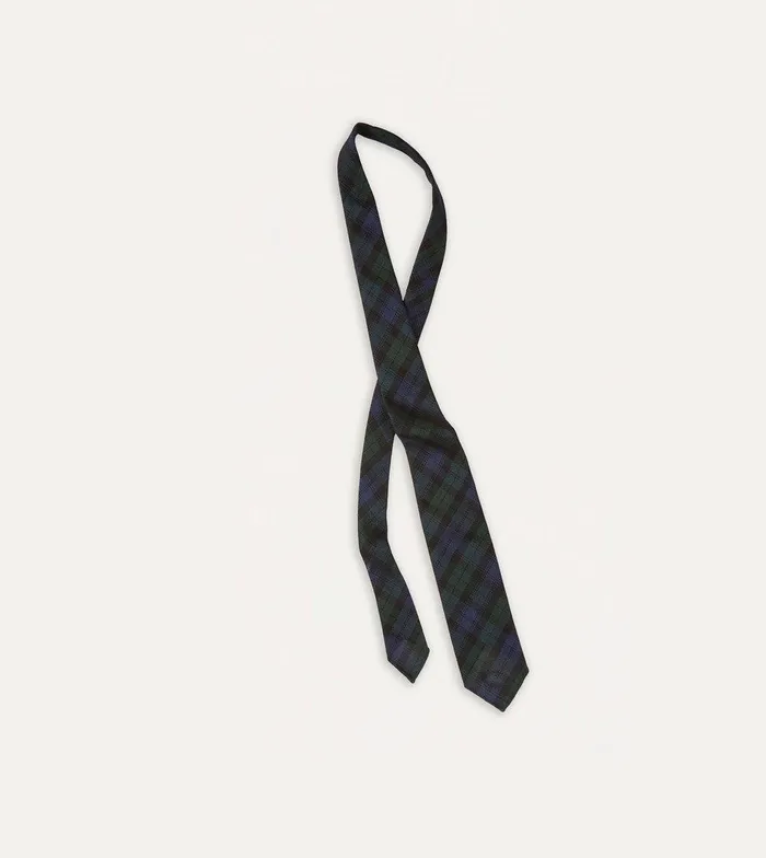 Drake039s Blackwatch Fine Woven Grenadine Silk Hand Rolled Tie 8211 Ties
