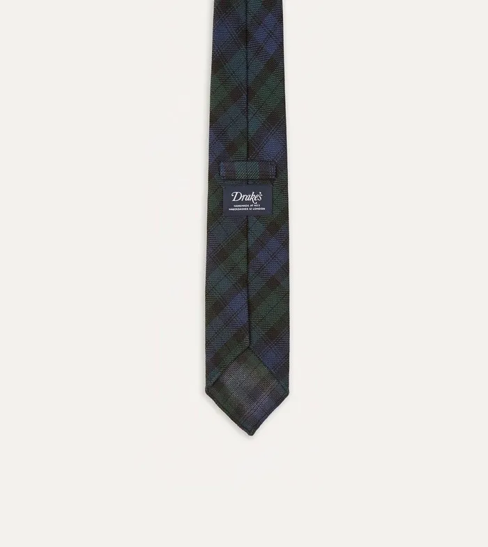 Drake039s Blackwatch Fine Woven Grenadine Silk Hand Rolled Tie 8211 Ties