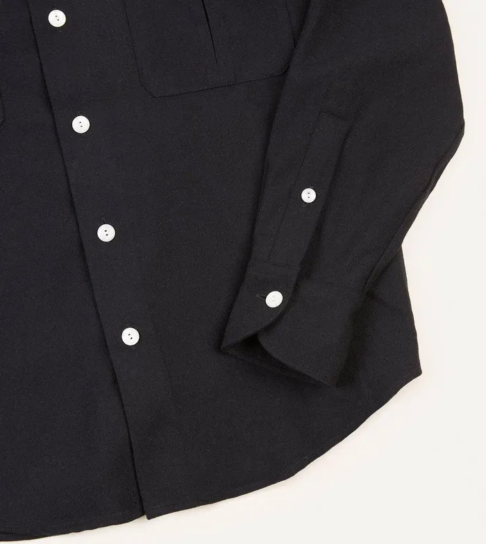 Drake039s Dark Navy Wool TwoPocket Work Shirt 8211 Shirts