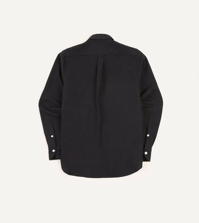 Drake039s Dark Navy Wool TwoPocket Work Shirt 8211 Shirts