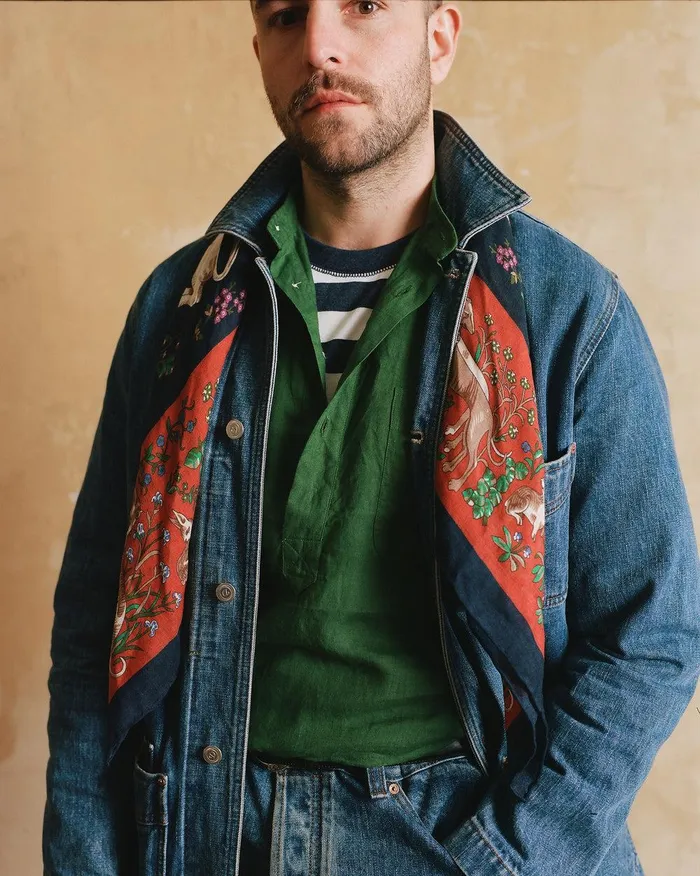Drake039s Green Linen Mandarin Collar Popover Shirt 8211 Shirts