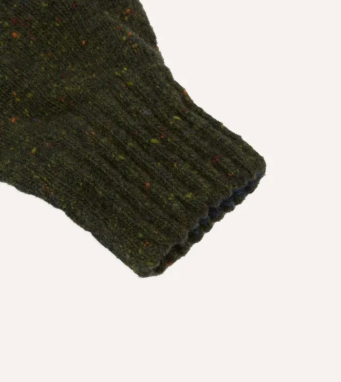 Drake039s Olive Green Merino Wool Knitted Gloves 8211 Accessories Drake039s Olive Green Merino Wool Knitted Gloves 8211 Accessories