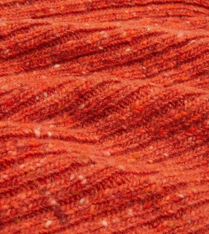 Drake039s Orange Donegal Ribbed Merino Knit Cap 8211 Accessories