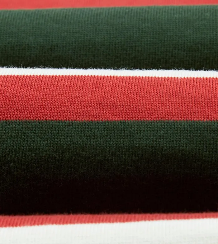 Drake039s Red Green And Ecru Stripe Cotton Rugby Shirt 8211 Shirts