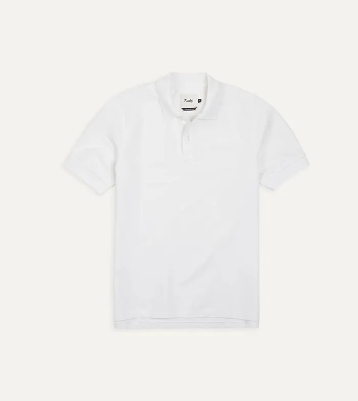 Drake039s White Piqu Cotton Polo Shirt 8211 Clothing