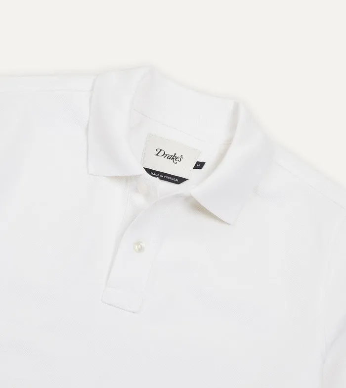Drake039s White Piqu Cotton Polo Shirt 8211 Clothing