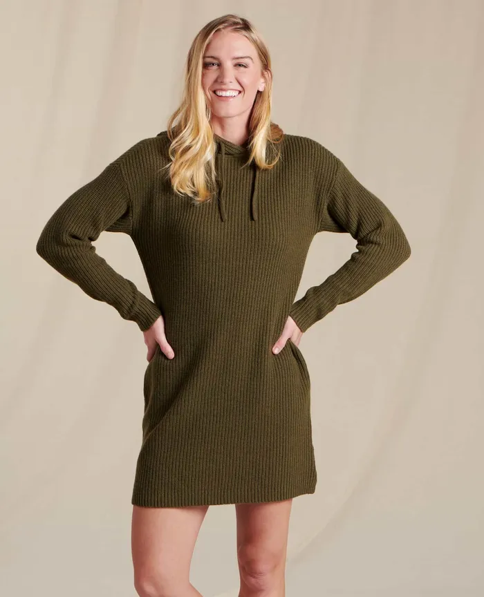 Dresses Whidbey Hooded Sweater Dress Fir 8211 ToadandCo Women8217s