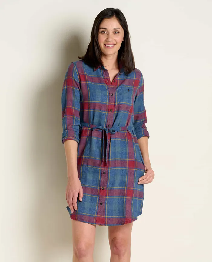 Dresses Women8217s ToadandCo ReForm Flannel Shirtdress Garnet