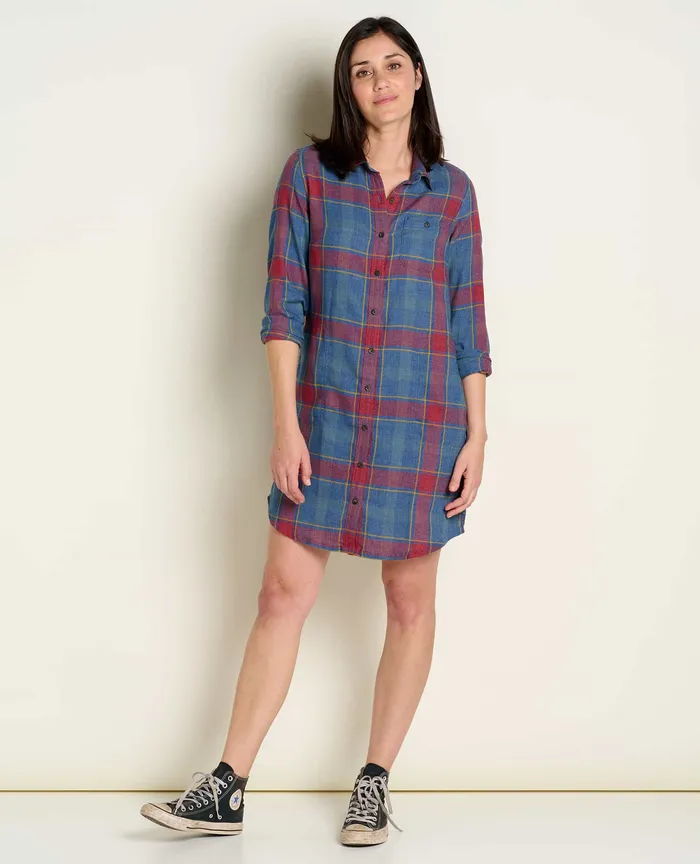 Dresses Women8217s ToadandCo ReForm Flannel Shirtdress Garnet