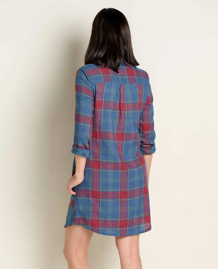 Dresses Women8217s ToadandCo ReForm Flannel Shirtdress Garnet