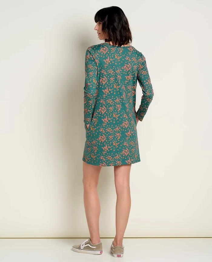 Dresses Women8217s ToadandCo Windmere II Long Sleeve Dress Jasper Seedpod Print