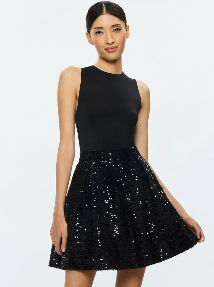 Dresses Women Alice Olivia Chara Mini Dress Black