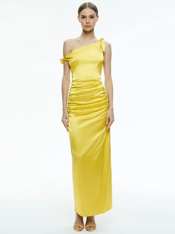 Dresses Women Alice Olivia Marilla Off The Shoulder Ruched Maxi Dress Happy Yellow Dresses Women Alice Olivia Marilla Off The Shoulder Ruched Maxi Dress Happy Yellow