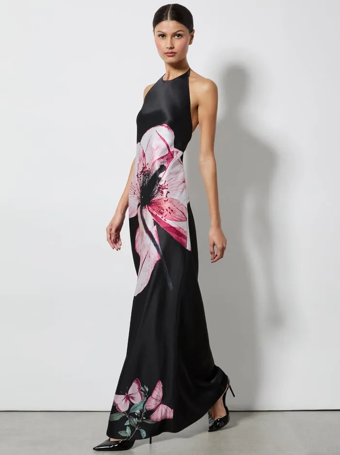 Dresses Women Alice Olivia Montana Tie Back Gown Luna Floral