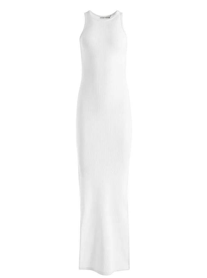 Dresses Women Alice Olivia Pania Racerback Ribbed Side Slit Maxi Dress Off White