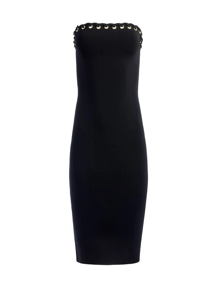 Dresses Women Alice Olivia Zora Grommet Dress Black