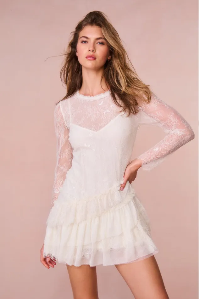 Dresses Women LoveShackFancy Amberleigh Lace Mini Dress Ivory