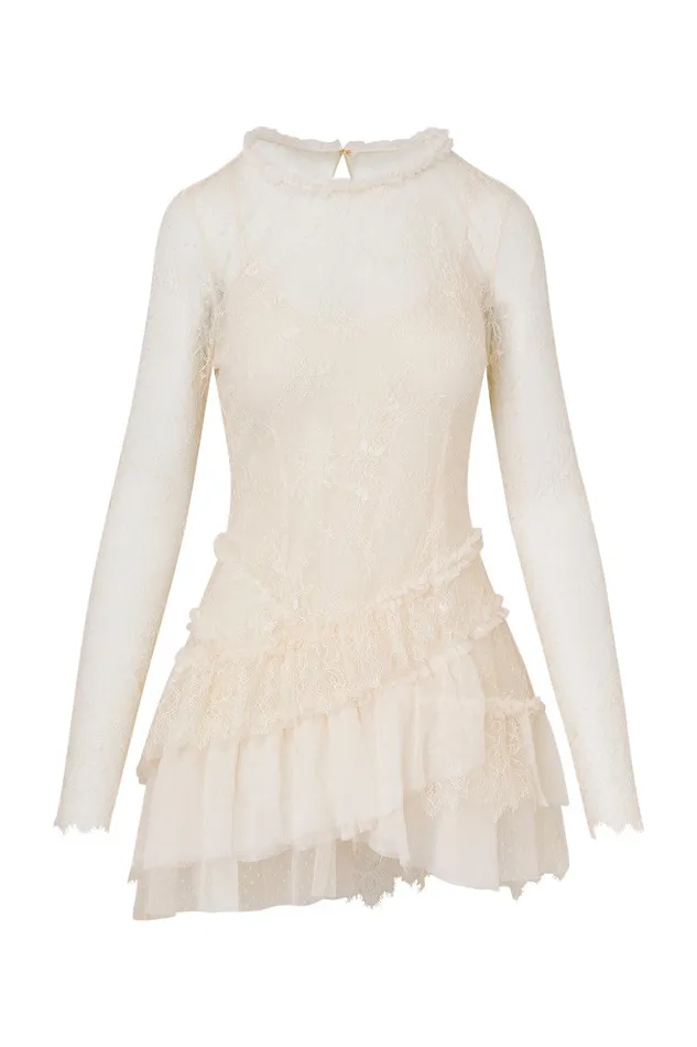 Dresses Women LoveShackFancy Amberleigh Lace Mini Dress Ivory