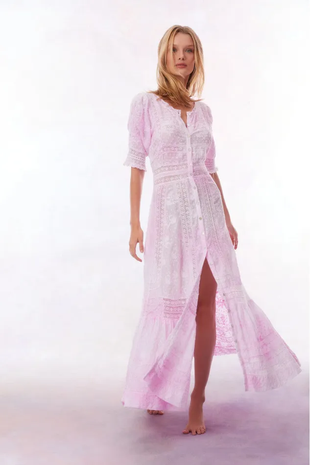 Dresses Women LoveShackFancy Minka Maxi Dress Peony Pink