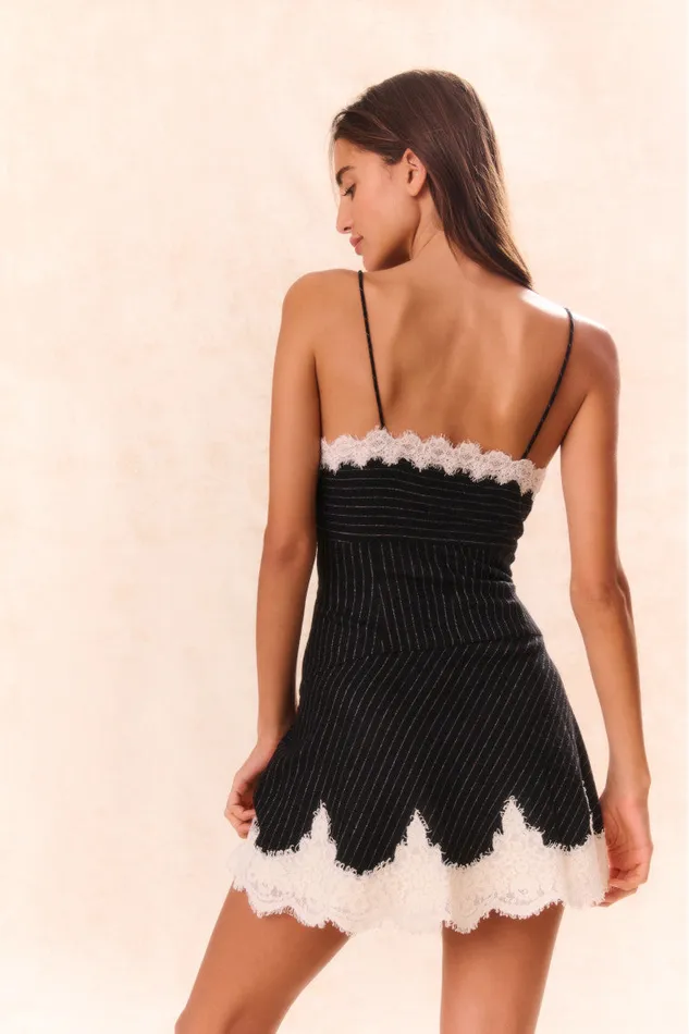 Dresses Women LoveShackFancy Teddi Pinstriped Mini Dress Night Shadow