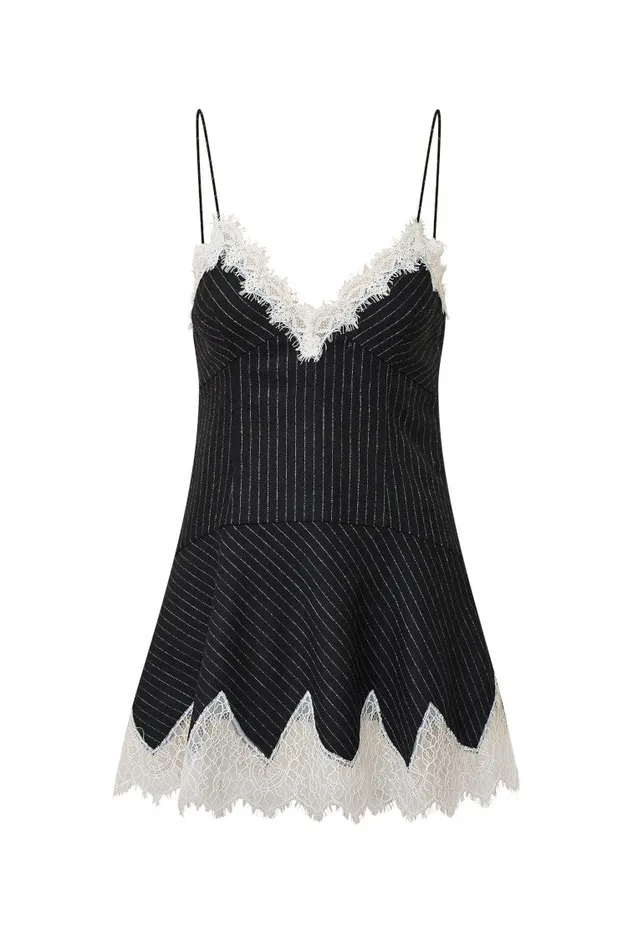 Dresses Women LoveShackFancy Teddi Pinstriped Mini Dress Night Shadow