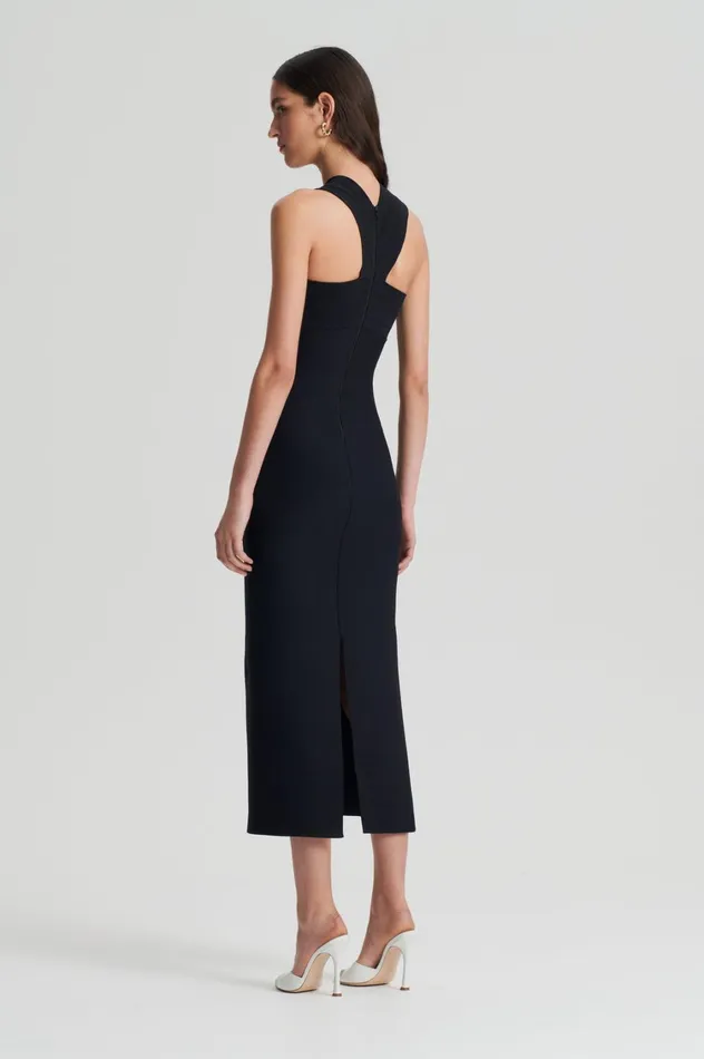 Dresses Women Scanlan Theodore CREPE KNIT STRAPPING DRESS Black Dresses Women Scanlan Theodore CREPE KNIT STRAPPING DRESS Black