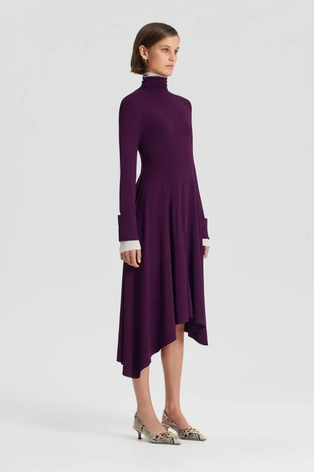 Dresses Women Scanlan Theodore DRAPE HEM DRESS Mulberry Dresses Women Scanlan Theodore DRAPE HEM DRESS Mulberry