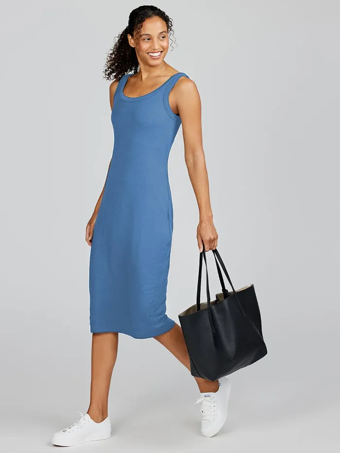 Dresses Women Tasc Performance Microluxe Rib Midi Dress