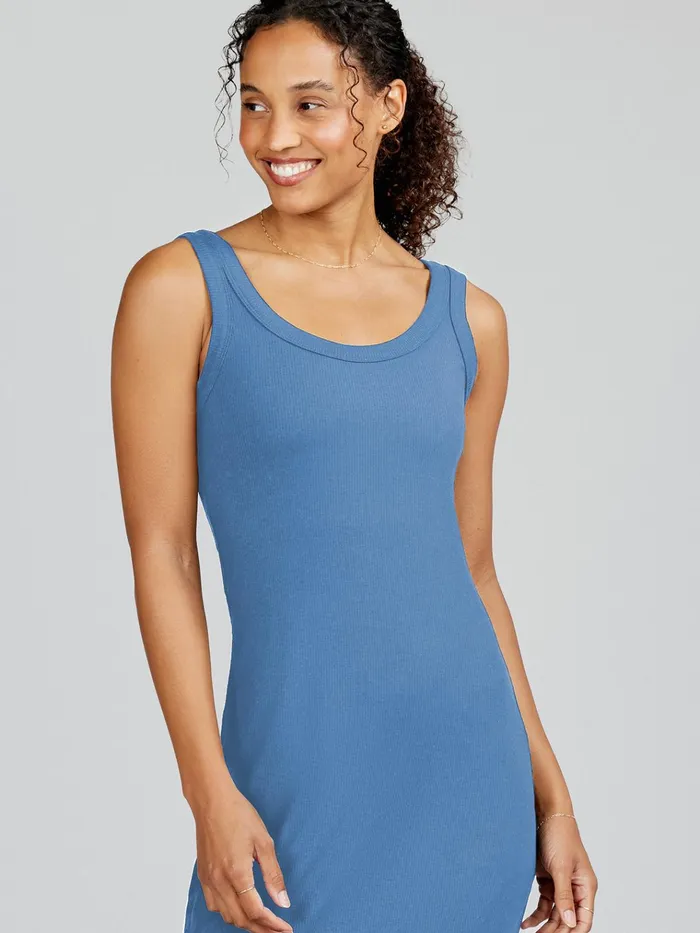 Dresses Women Tasc Performance Microluxe Rib Midi Dress
