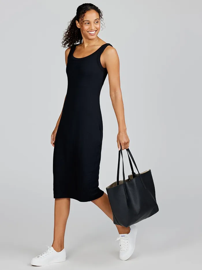 Dresses Women Tasc Performance Microluxe Rib Midi Dress