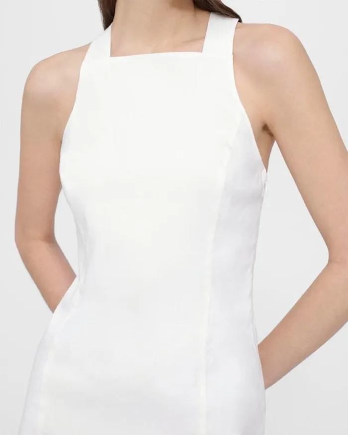 Dresses Women Theory Racerback Dress In Good Linen White
