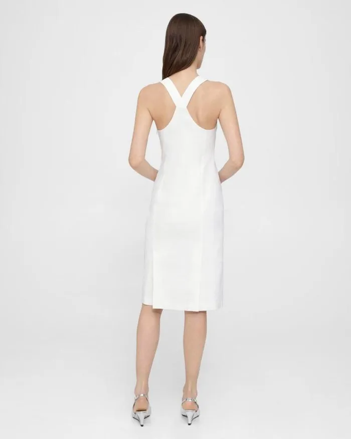 Dresses Women Theory Racerback Dress In Good Linen White