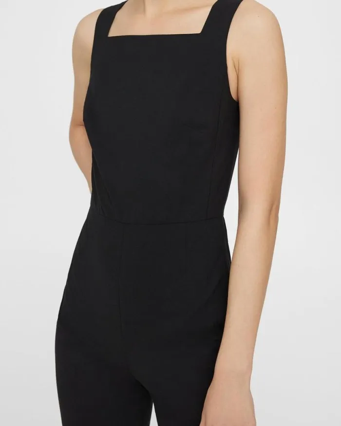 Dresses Women Theory Sleeveless Jumpsuit In Good Wool Black