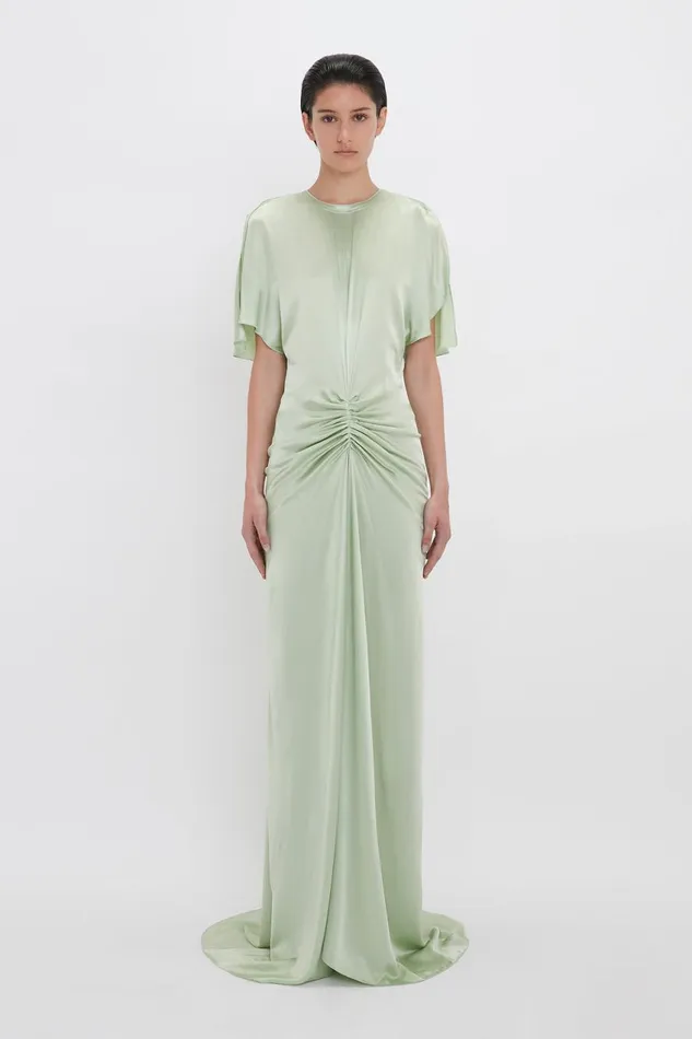 Dresses Women Victoria Beckham Exclusive FloorLength Gathered Dress In Jade