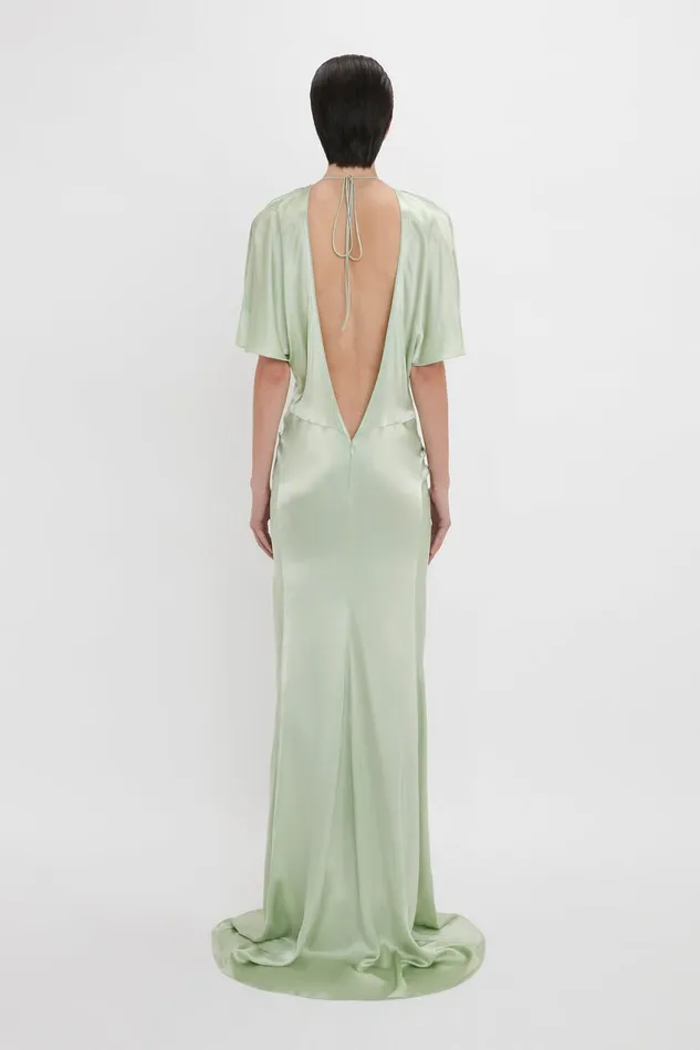 Dresses Women Victoria Beckham Exclusive FloorLength Gathered Dress In Jade Dresses Women Victoria Beckham Exclusive FloorLength Gathered Dress In Jade