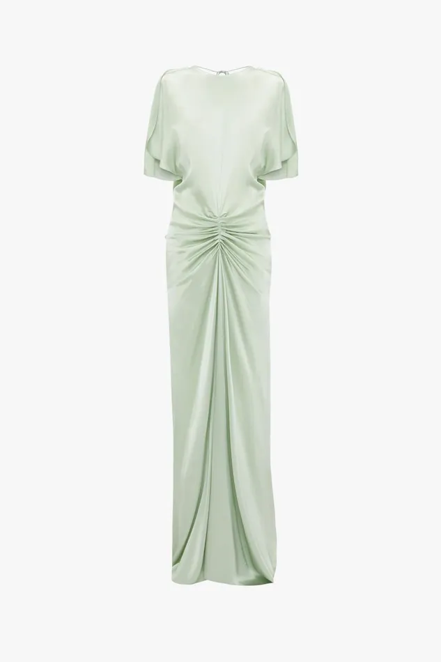 Dresses Women Victoria Beckham Exclusive FloorLength Gathered Dress In Jade Dresses Women Victoria Beckham Exclusive FloorLength Gathered Dress In Jade