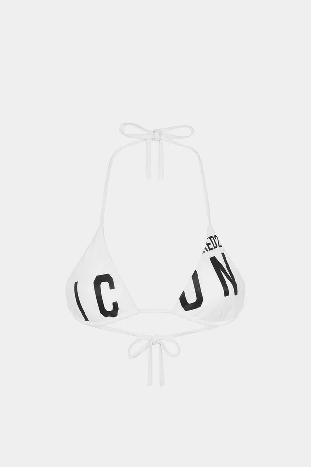 Dsquared2 Beachwear Be Icon Triangle Top White 8211 Women