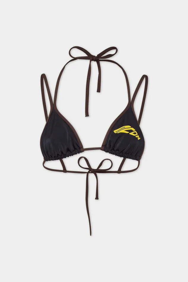 Dsquared2 Beachwear Icon New Generation Triangle Top Black 8211 Women