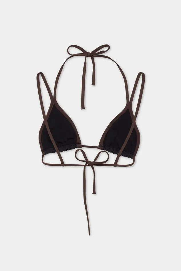 Dsquared2 Beachwear Icon New Generation Triangle Top Black 8211 Women