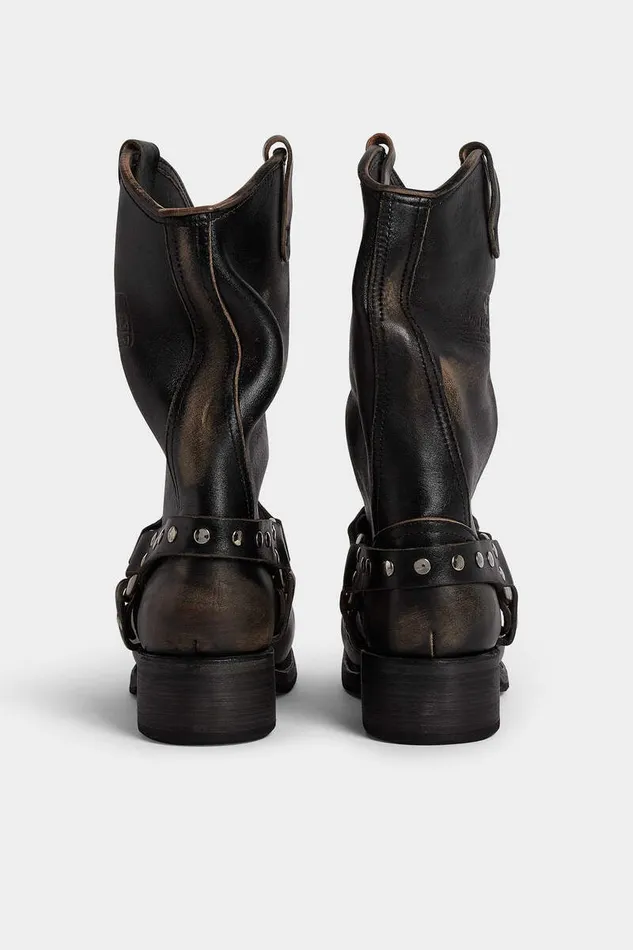 Dsquared2 Boots Harley Biker Boots Black 8211 Men
