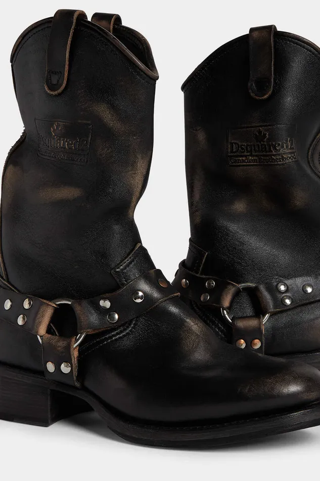 Dsquared2 Boots Harley Biker Boots Black 8211 Men
