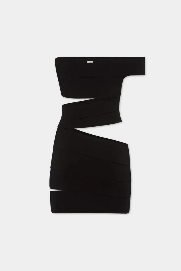 Dsquared2 Dresses and Jumpsuits Bandage Knit Midi Dress Black 8211 Women