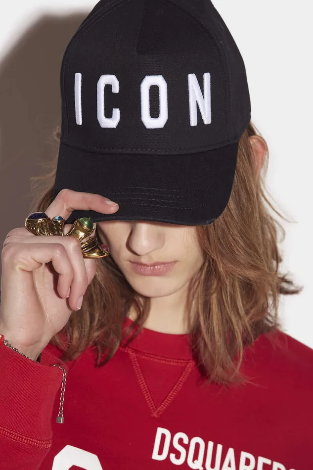 Dsquared2 Headwear Be Icon Baseball Cap Black 8211 MenWomen